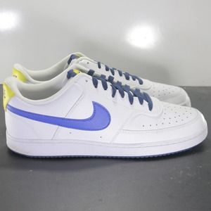 Nike Court Vision Low White Blue Yellow Men's Sneakers 004668 Size 13 Mens